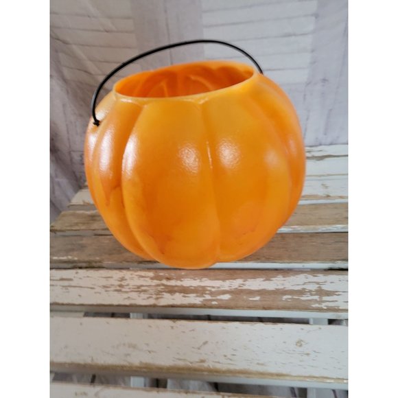 Vintage general foam pumpkin bucket blow mold basket home decor - Picture 3 of 6